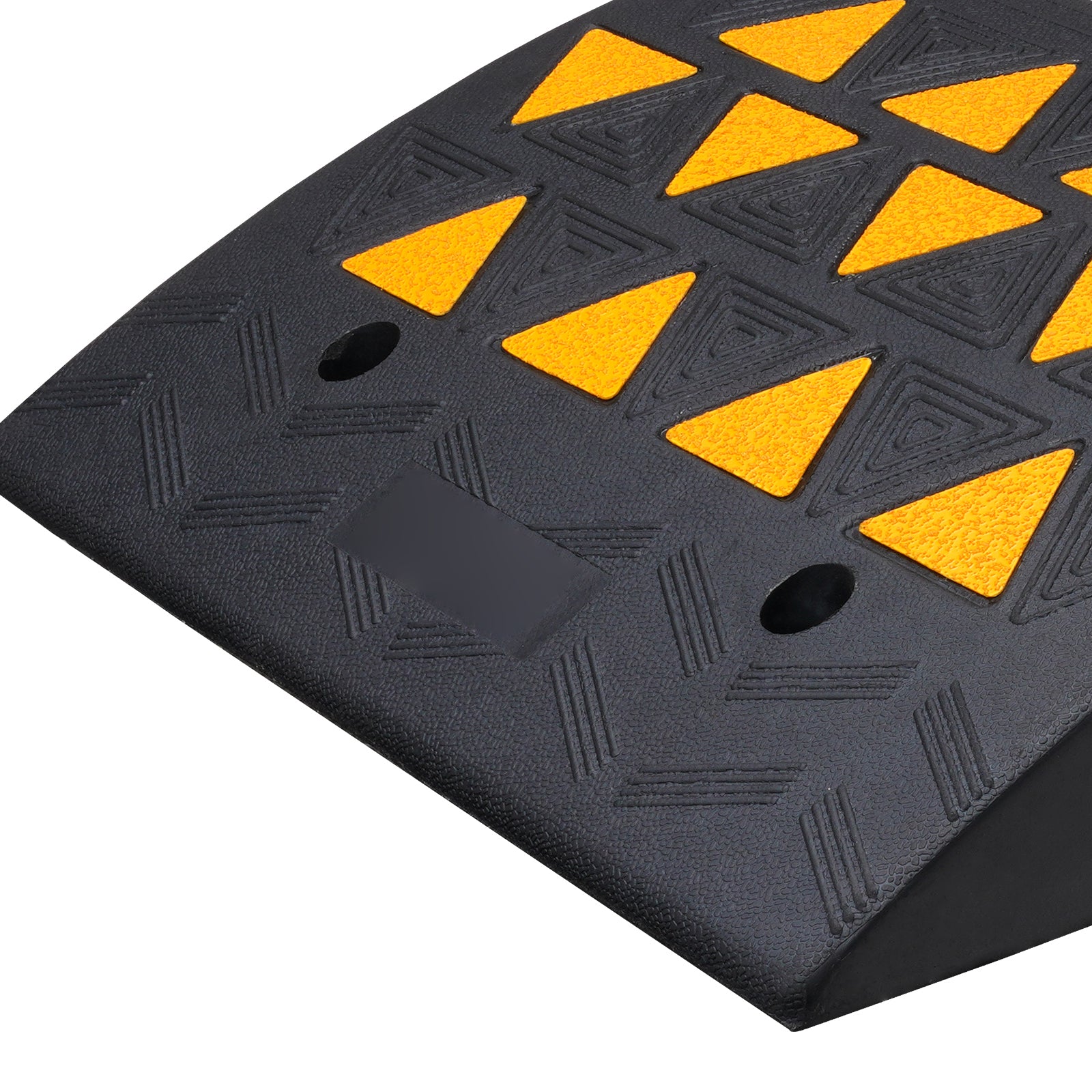 Rubber Curb Ramp 2 Pack, 6" Rise Height Heavy-Duty 33069 lbs/15 T Capacity Threshold Ramps, Driveway Ramps with Stable Grid Structure for Cars, Wheelchairs, Bikes, Motorcycles