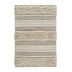 Woven Texture Stripe Bath Rug Natural 22x58"