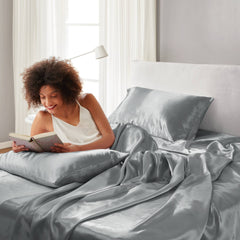 4 PCS Twin Luxury Sheet Set Grey