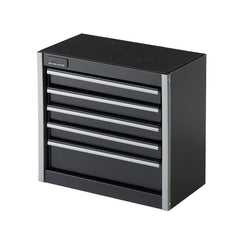 Tool Box 8.6-inch Portable Metal Tool Box with 5 Drawers Tool Organizer Black