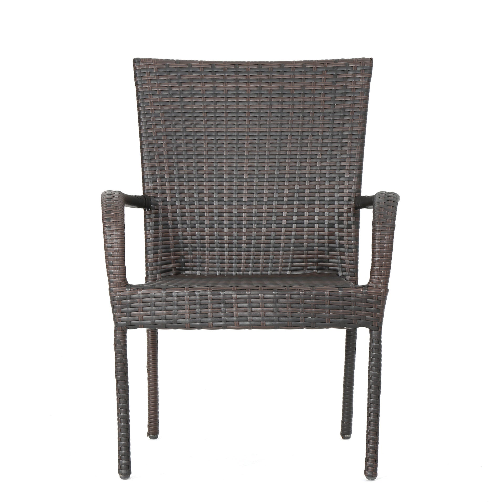LITTLETON PE WICKER STACKING CHAIR,2PCS