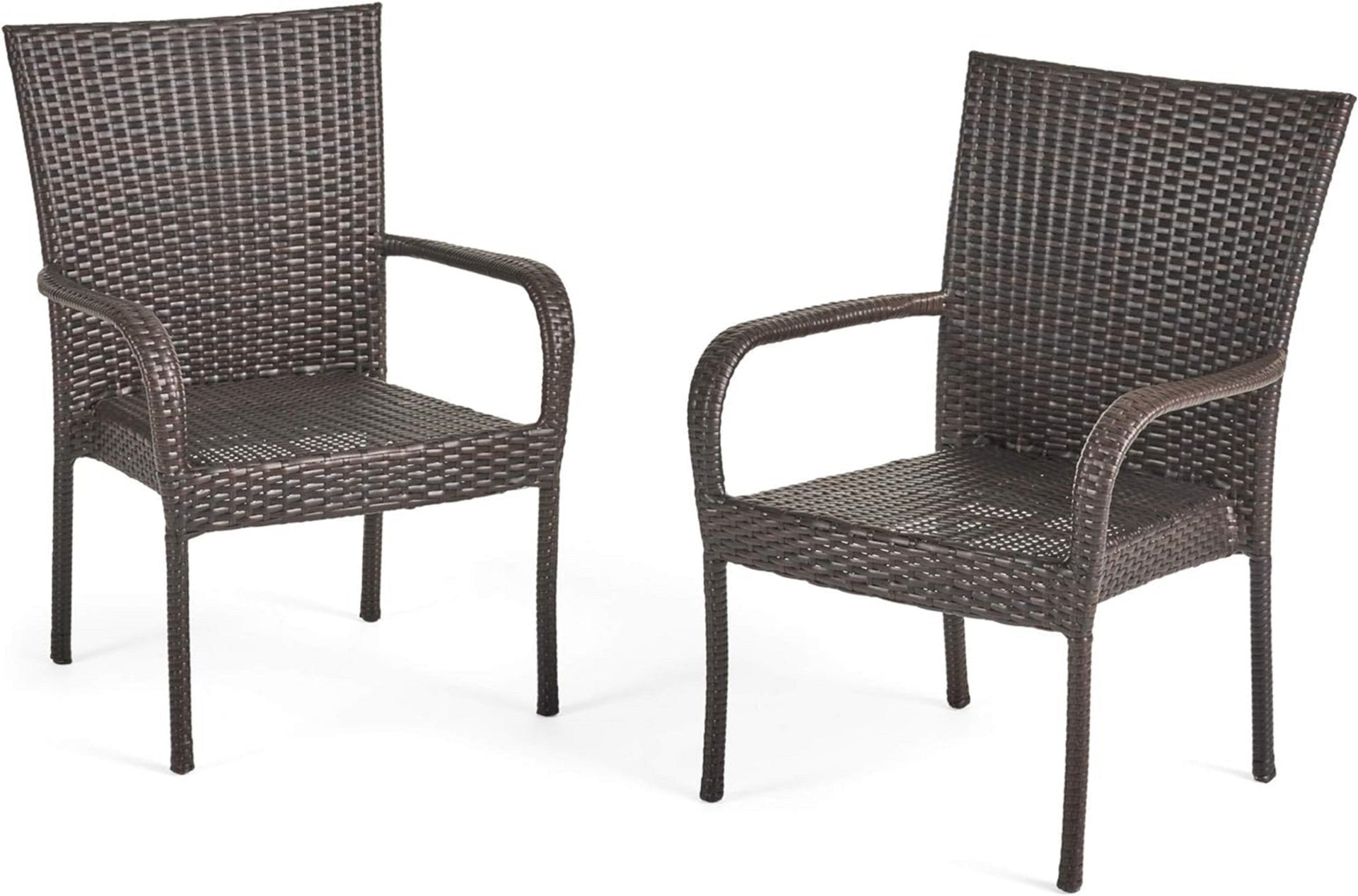 LITTLETON PE WICKER STACKING CHAIR,2PCS