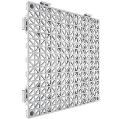 Interlocking Tile 50PCS Gray, Drainage Tiles 12" x 12" Splicing, PVC Interlocking Drainage Floor Tiles, Non-Slip Drainage Holes for Restroom, Bathroom, Kitchen, Pool, Wet Areas