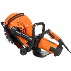 Electric Concrete Saw, 14 in Circular Saw Cutter with 5 in Cutting Depth, Wet/Dry Disk Saw Cutter Includes Water Line, Pump and Blade, for Stone, Brick, Porcelain, Concrete, 3200W/15A Motor