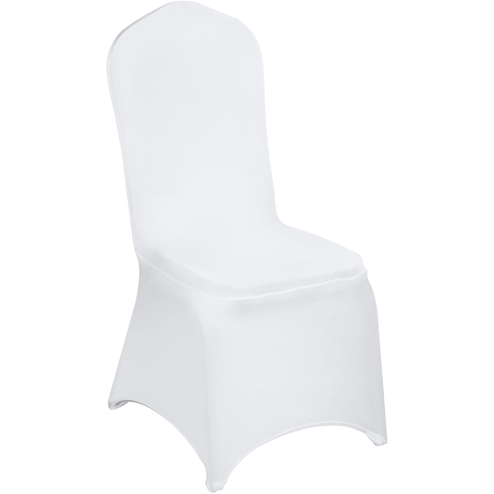 Stretch Spandex Folding Chair Covers, Universal Fitted Chair Cover, Removable Washable Protective Slipcovers, for Wedding, Holiday, Banquet, Party, Celebration, Dining (150PCS White)
