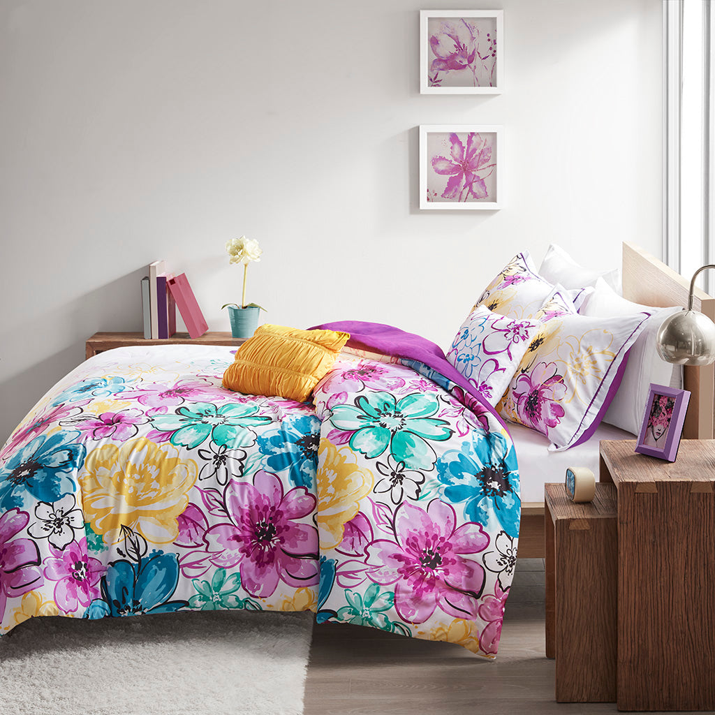 Full/Queen Floral Comforter Set