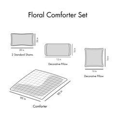 Full/Queen Floral Comforter Set