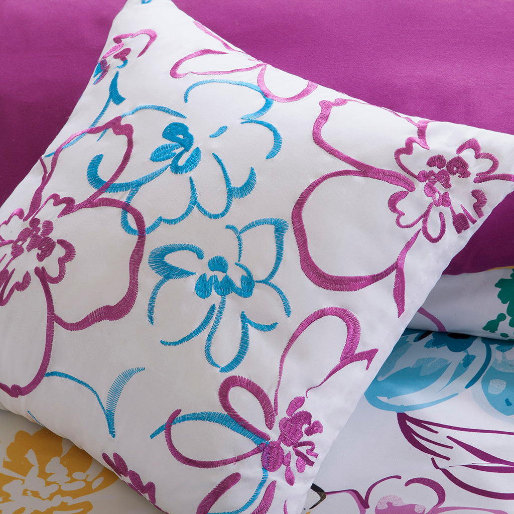 Full/Queen Floral Comforter Set