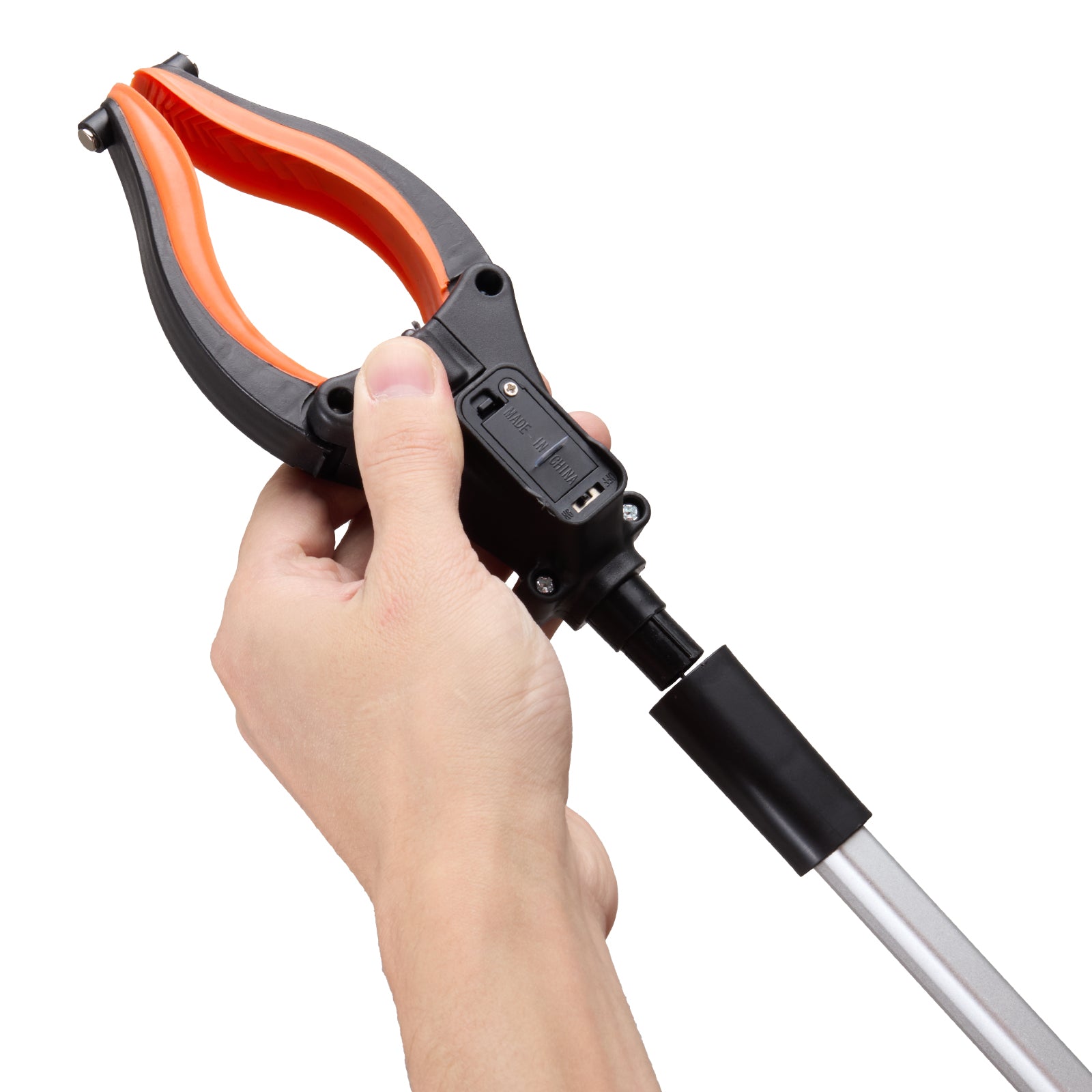 Grabber Reacher Tool, 43" Foldable Reacher Grabber Pickup Tool with 360° Rotating Jaw, Magnet and LED Light, Lightweight Grabber Reacher Tool for Seniors, Extra Long Trash Picker Upper Grabber