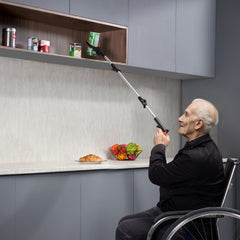 Grabber Reacher Tool, 43" Foldable Reacher Grabber Pickup Tool with 360° Rotating Jaw, Magnet and LED Light, Lightweight Grabber Reacher Tool for Seniors, Extra Long Trash Picker Upper Grabber