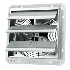 10'' Shutter Exhaust Fan, High-speed 820 CFM, Aluminum Wall Mount Attic Fan with AC-motor, Ventilation and Cooling for Greenhouses, Garages, Sheds, Shops, FCC