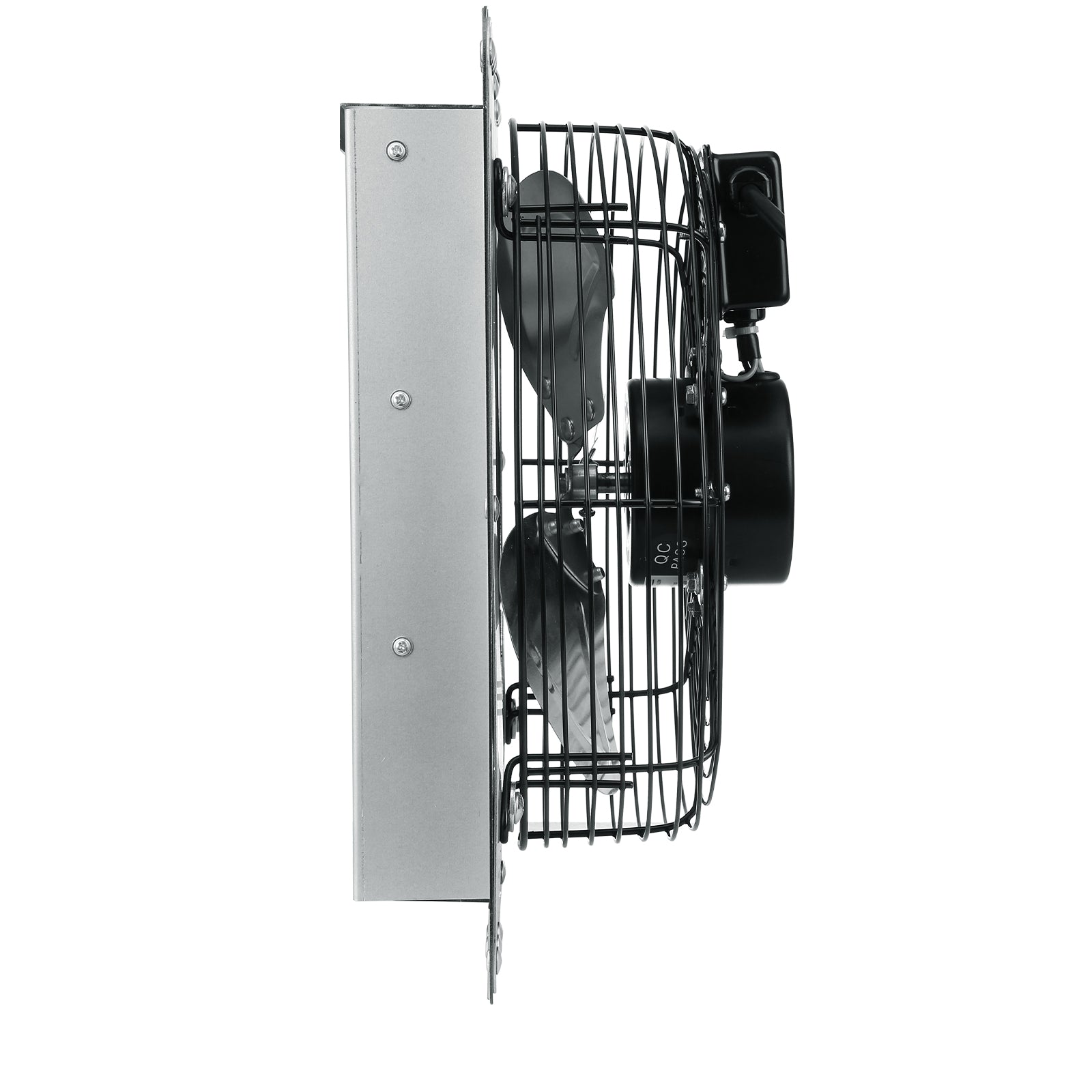 10'' Shutter Exhaust Fan, High-speed 820 CFM, Aluminum Wall Mount Attic Fan with AC-motor, Ventilation and Cooling for Greenhouses, Garages, Sheds, Shops, FCC