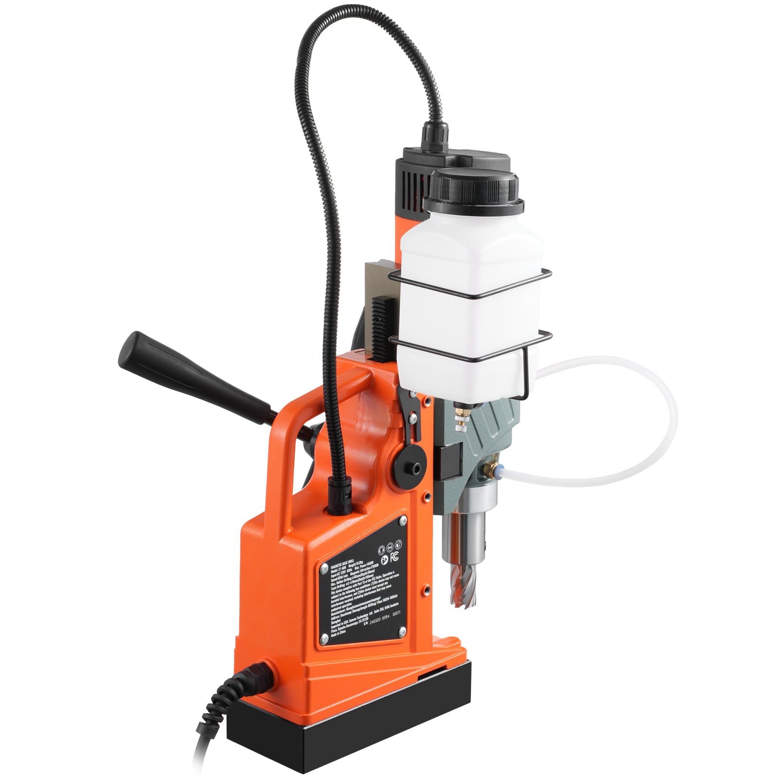 Magnetic Drill, 1450W 1.57" Boring Diameter, 12500N 850 RPM Portable Electric Mag Drill Press, Drilling Machine for any Surface Home Improvement Industry Railway