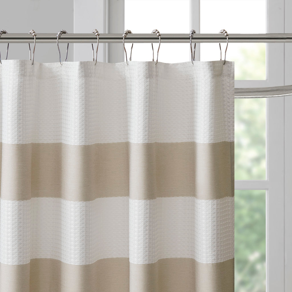 Shower Curtain with 3M Treatment Taupe 54x78"