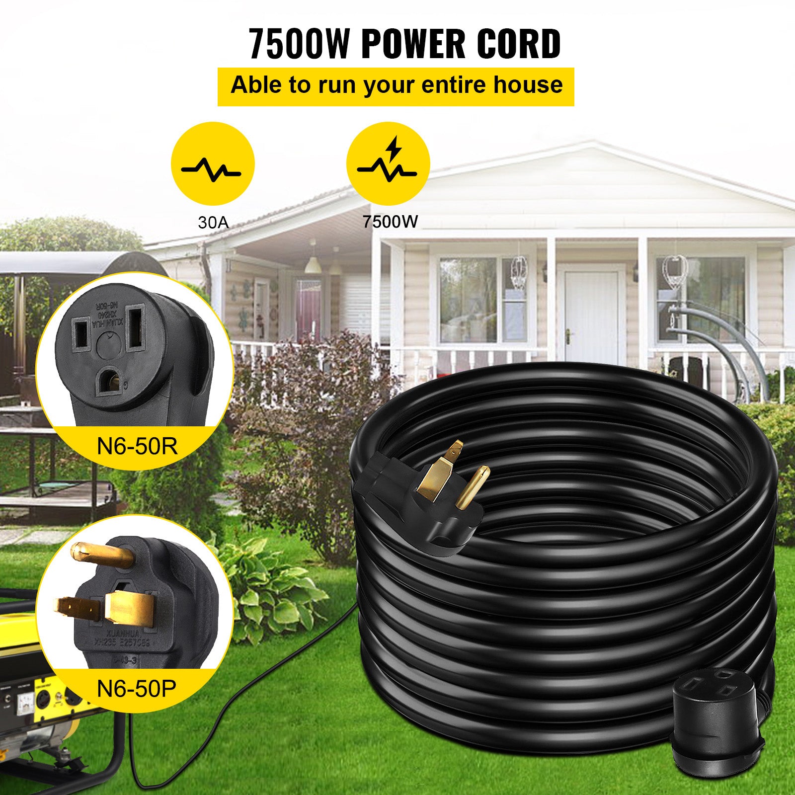 Welding Extension Cord 50ft MIG TIG Plasma Welding Cord 30A Extension Cord for Portable Welders