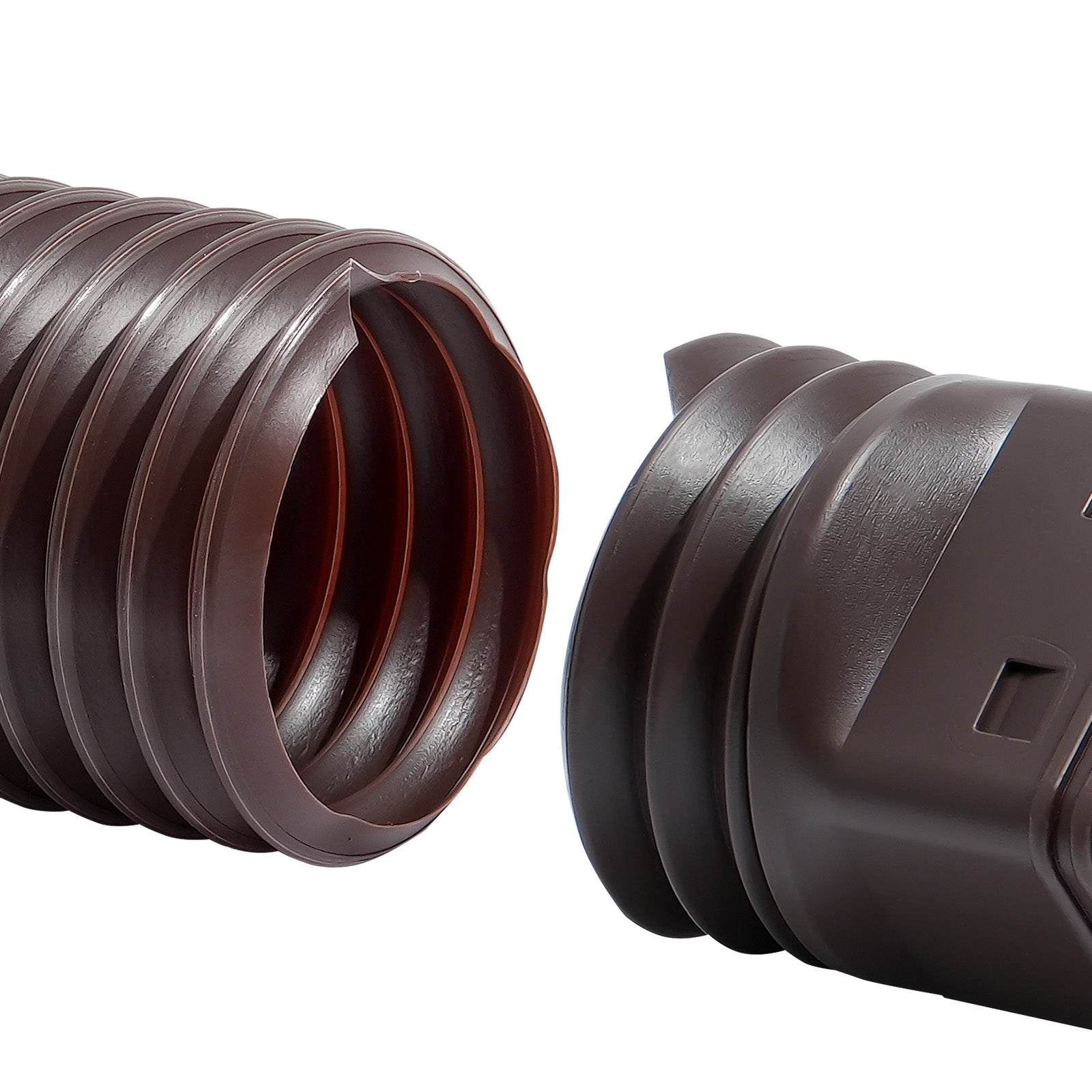 Rain Gutter Downspout Extensions 2-Pack Flexible Downspout Extender Brown
