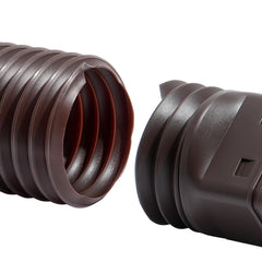 Rain Gutter Downspout Extensions 2-Pack Flexible Downspout Extender Brown