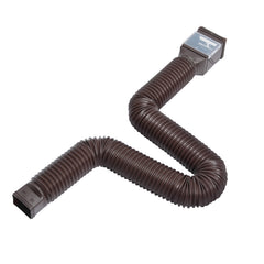 Rain Gutter Downspout Extensions 2-Pack Flexible Downspout Extender Brown