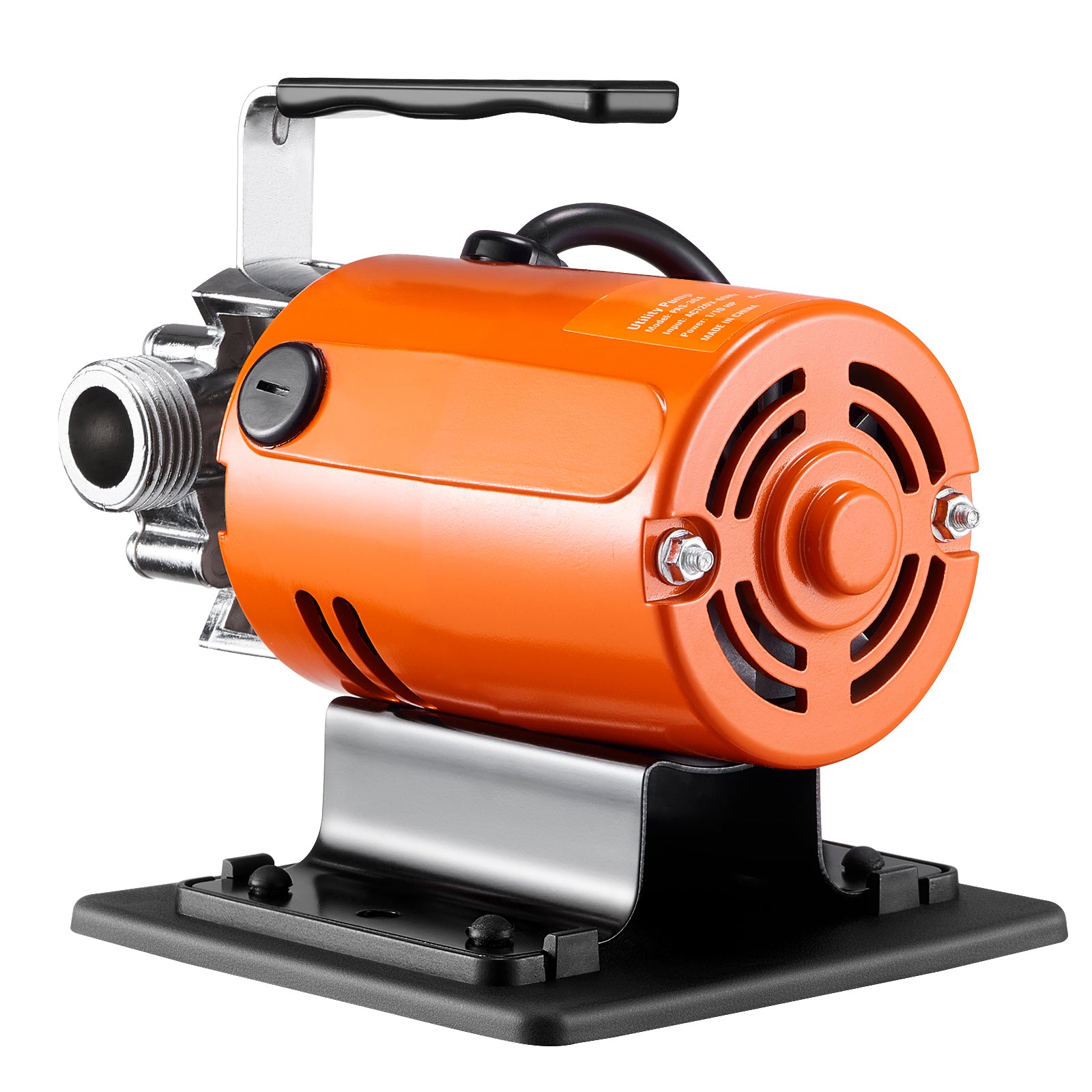 Water Transfer Pump, 120V AC 360 GPH 1/10 HP, Portable Electric Utility Pump with 6 ft Suction Hose Kit, Carbon Brushes, Impeller, Suction Strainer, for Garden, Rain Barrel, Pool, Pond, Aquarium