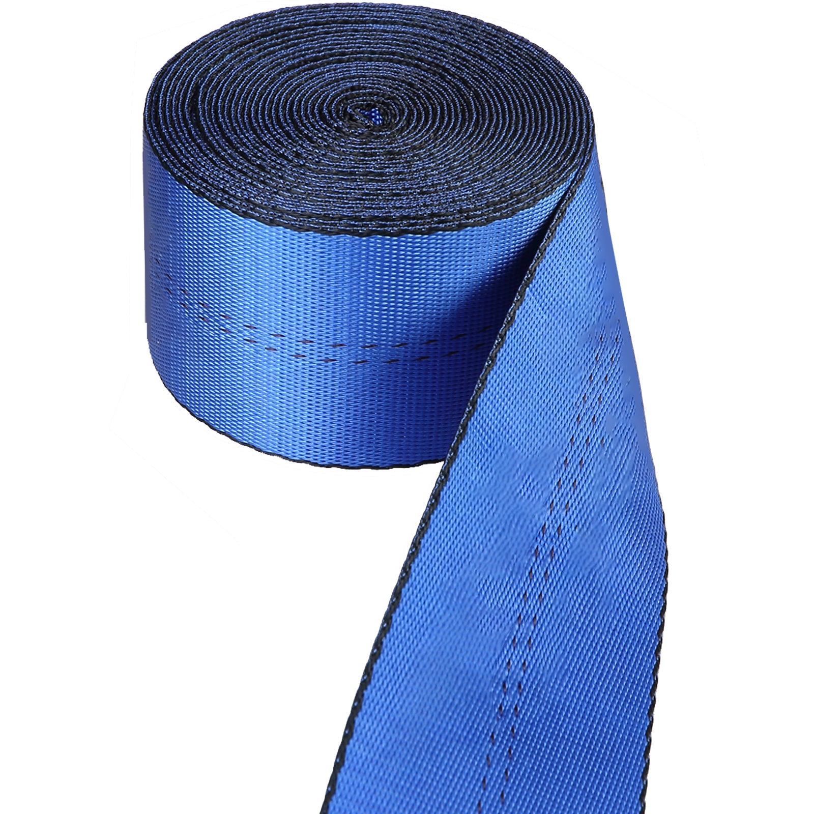 Winch Straps, 4" x 30', 6000 lbs Load Capacity, 18000 lbs Breaking Strength, Truck Straps with Flat Hook, Flatbed Tie Downs Cargo Control for Trailers, Farms, Rescues, Tree Saver, Blue (10 Pack)