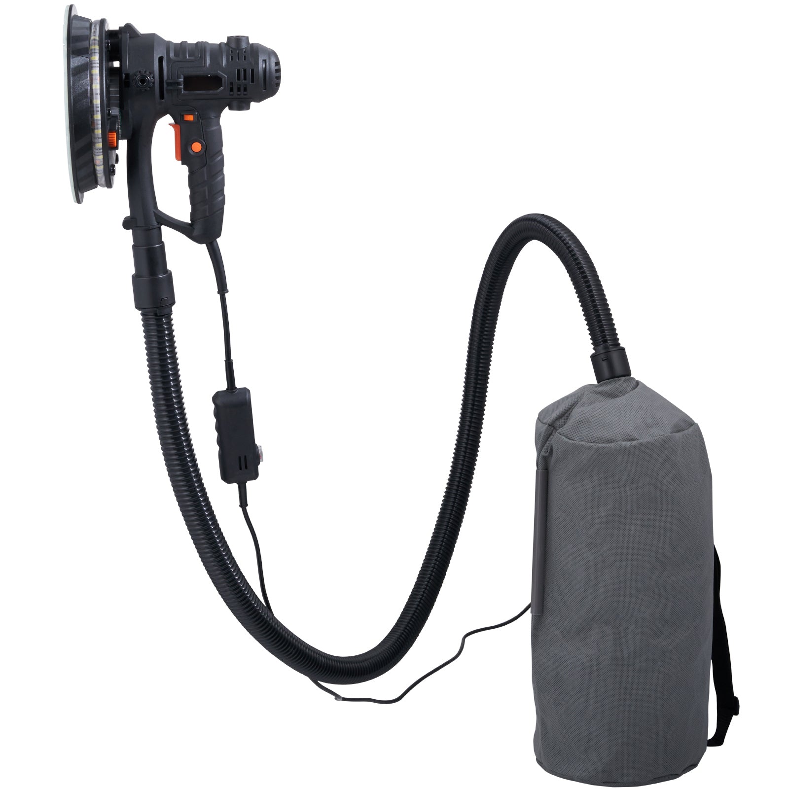 Drywall Sander 800W Brush Motor 1200-2300RPM Variable Speed & Auto Vacuum