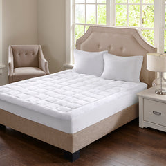 Overfilled Plush Hypoallergenic Down Alternative Waterproof Mattress Pad