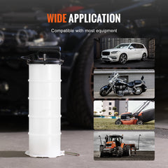 Fluid Extractor, 1.74 Gallons (6.5 Liters), Manual Hand-Operated Oil Changer Vacuum Fluid Extractor with Dipstick and Hose, Oil Extractor Change Pump for Automotive Fluids Vacuum Evacuation