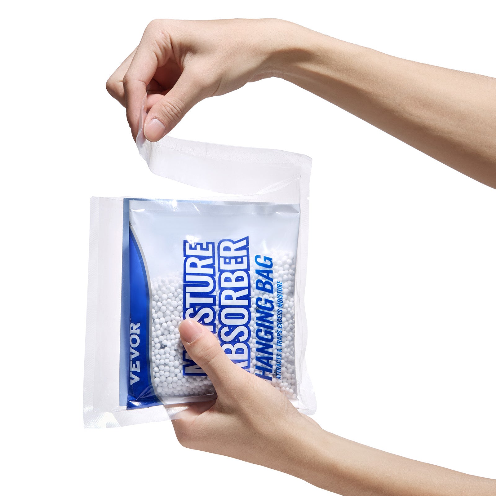 Hanging Moisture Absorber, 9.3 oz Hanging Closet Dehumidifier Bags(10 Packs), Fragrance Free Moisture Bags in Wardrobes, Bedrooms, Bathrooms