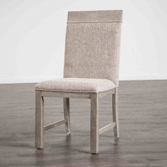 Transitional Style 2pc Side Chair Two Tone Design Padded Chair Gray And Stone Gray Finish Dining Room
