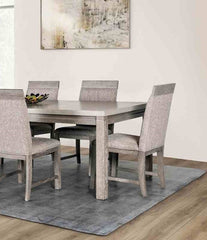 Transitional Style 2pc Side Chair Two Tone Design Padded Chair Gray And Stone Gray Finish Dining Room