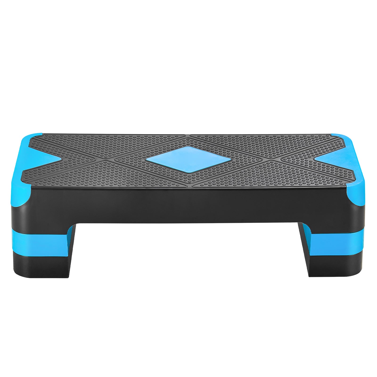 Aerobic Exercise Step Platform Height Adjustable Workout Stepper 4 Riser Blue