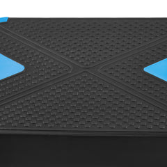 Aerobic Exercise Step Platform Height Adjustable Workout Stepper 4 Riser Blue