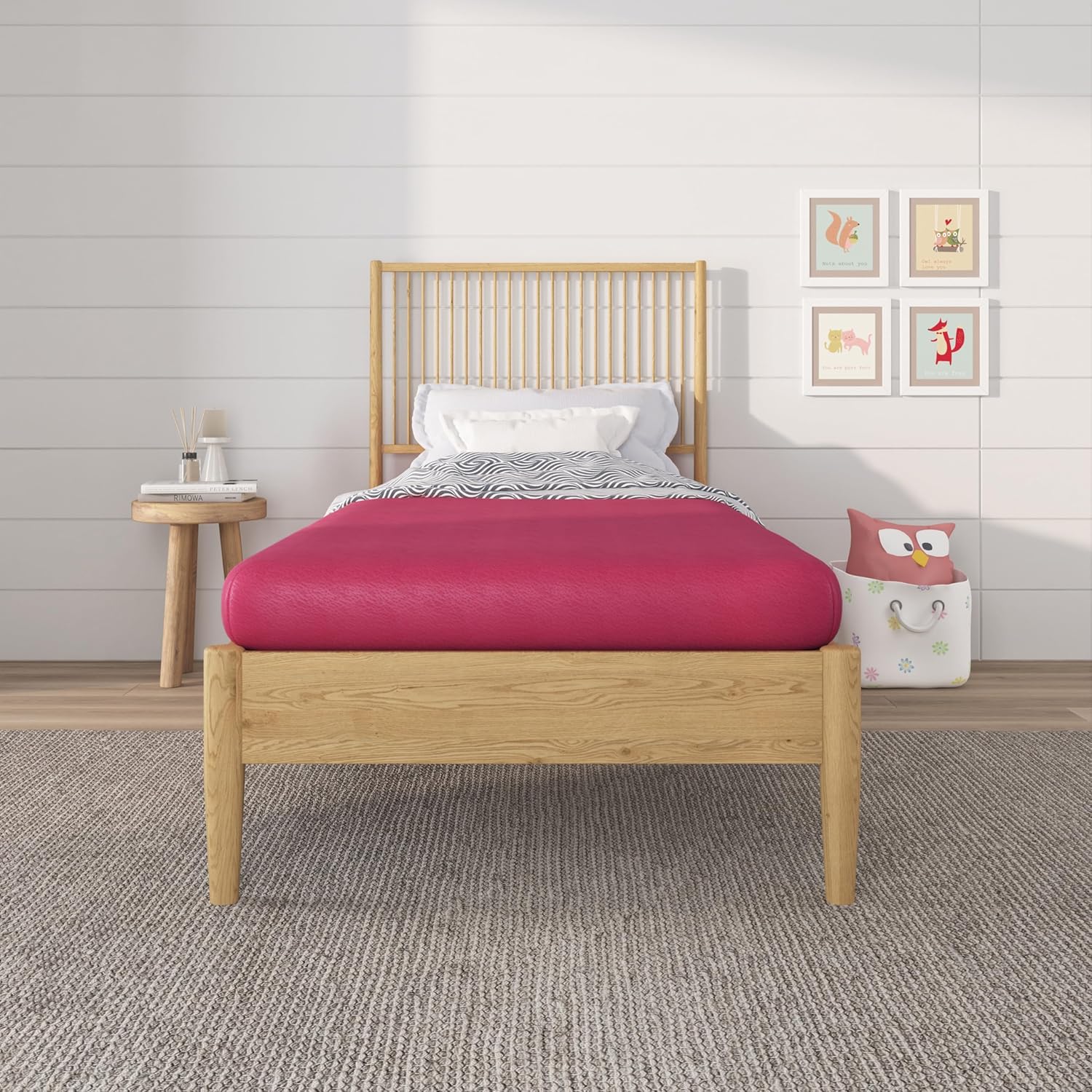 NapQueen 5 inch Twin size Memory Foam Kids Pink Mattress