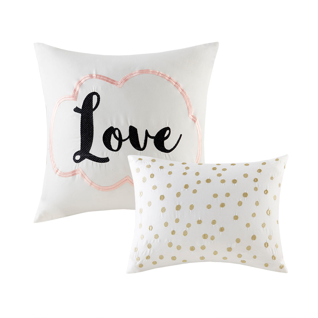 Full/Queen Metallic Printed Comforter Set
