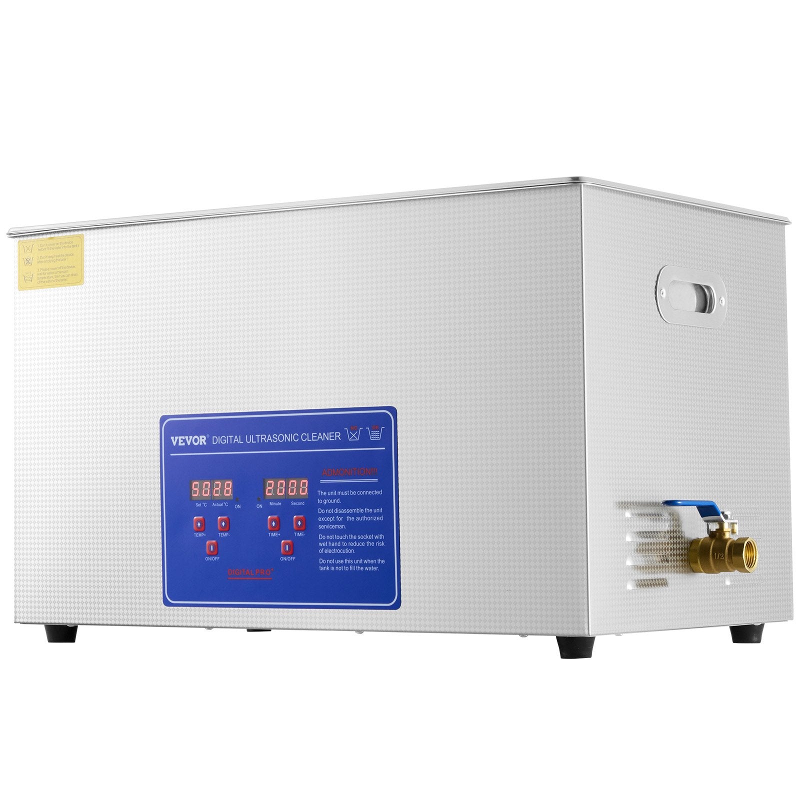Ultrasonic Cleaner 30L Ultrasonic Cleaner for Cleaning Eyeglasses Dentures Commercial Industrial Ultrasonic Cleaner with Digital Heater Timer and Cleaner Basket (30 Liter)