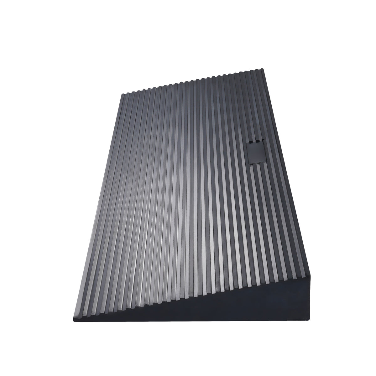 1.6" Rise Cuttable Threshold Ramp for Sweeping Robot, 35.4" Wide Natural Rubber Wheelchair Ramp, Non-Slip Solid Rubber Ramp with Double-Sided Tape for Doorways, Driveways, Bathroom, Smooth Tile