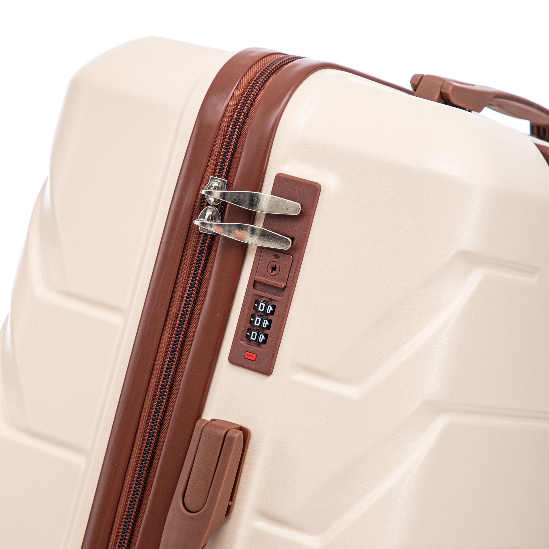 HIFINE TOURIST 20"/24"/28" 3 pcs/set in ABS Spinner Wheel Luggage, Matching Color , With Combination Lock (Beige)