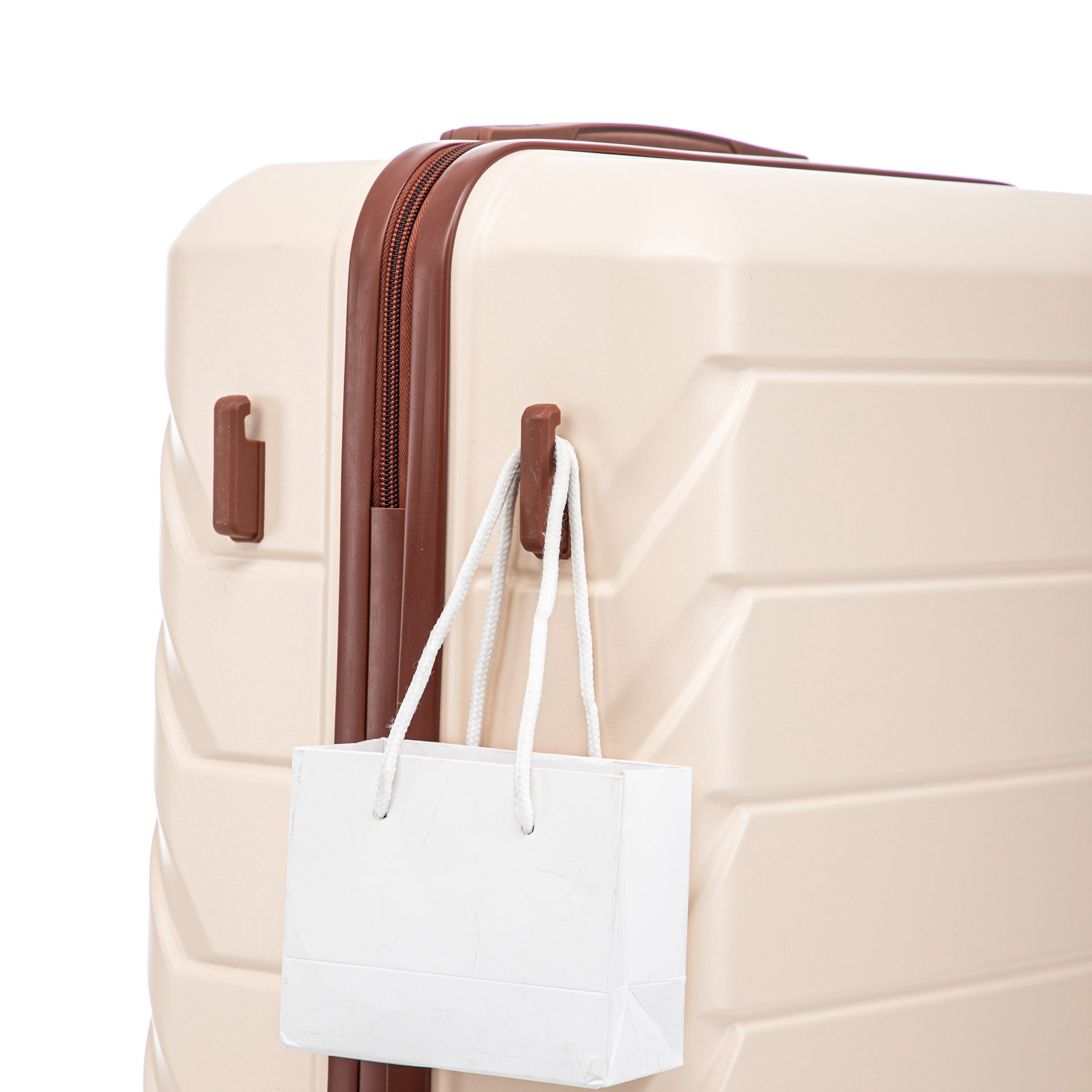 HIFINE TOURIST 20"/24"/28" 3 pcs/set in ABS Spinner Wheel Luggage, Matching Color , With Combination Lock (Beige)