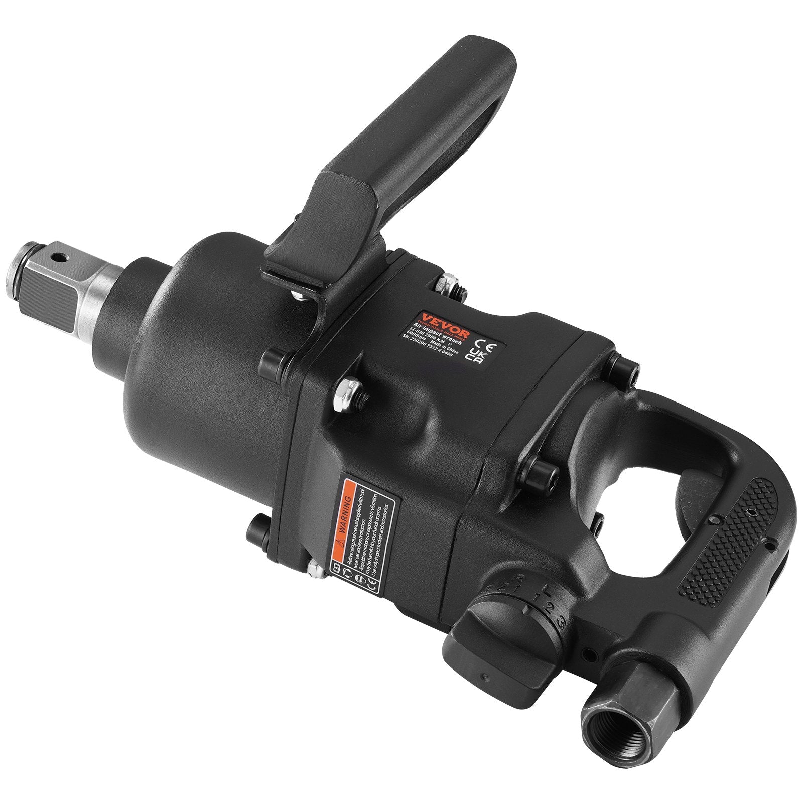 1 Inch Air Impact Wrench, Up to 2730 ft-lbs Reverse Torque Output 1" Pneumatic Impact Gun Lightweight w/ 2 Handles for Heavy Duty Repairs and Maintenance