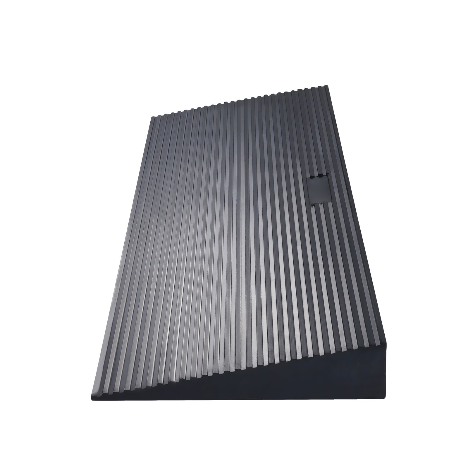 1.2" Rise Cuttable Threshold Ramp for Sweeping Robot, 35.4" Wide Natural Rubber Wheelchair Ramp, Non-Slip Solid Rubber Ramp with Double-Sided Tape for Doorways,Driveways,Bathroom,Smooth Tile