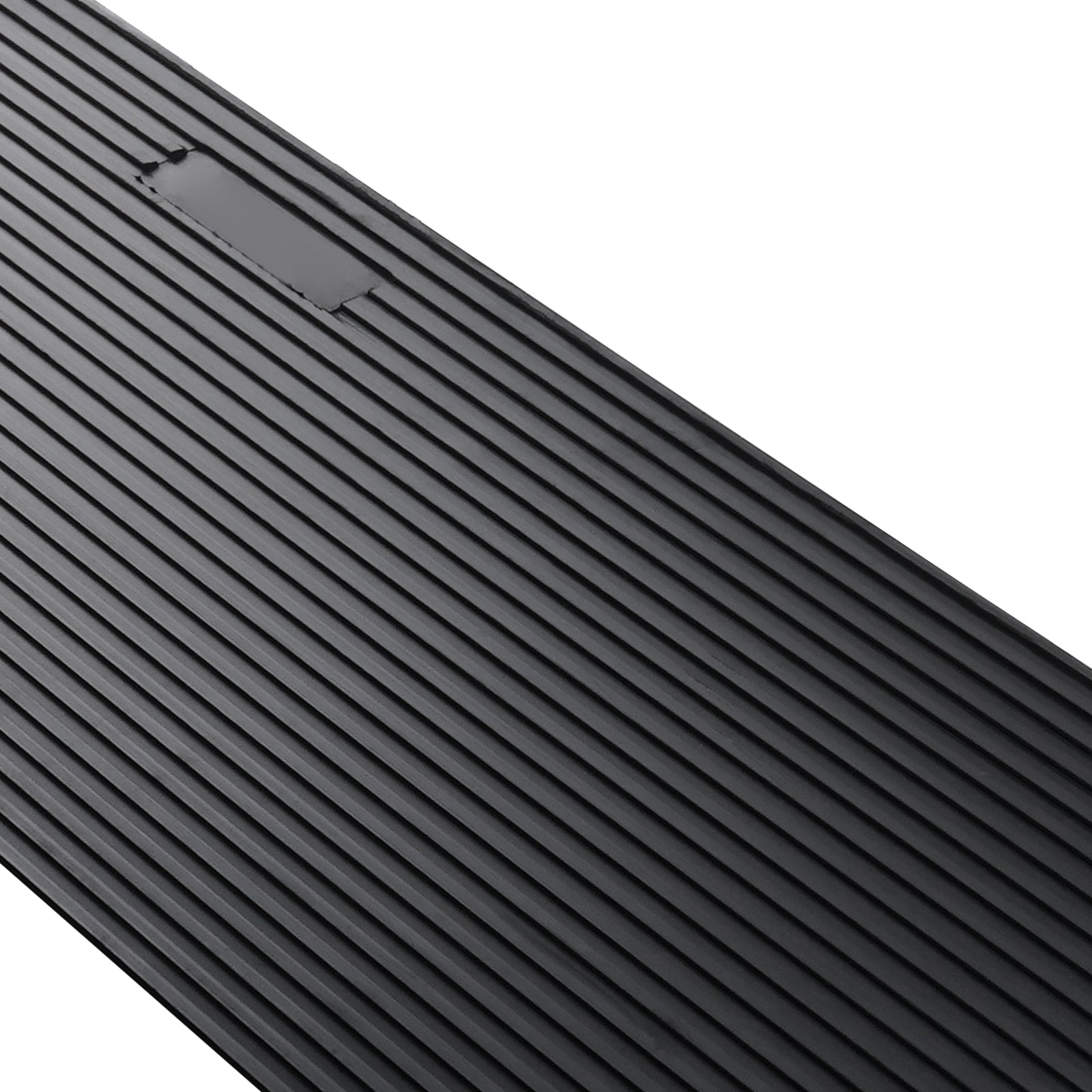 1.2" Rise Cuttable Threshold Ramp for Sweeping Robot, 35.4" Wide Natural Rubber Wheelchair Ramp, Non-Slip Solid Rubber Ramp with Double-Sided Tape for Doorways,Driveways,Bathroom,Smooth Tile