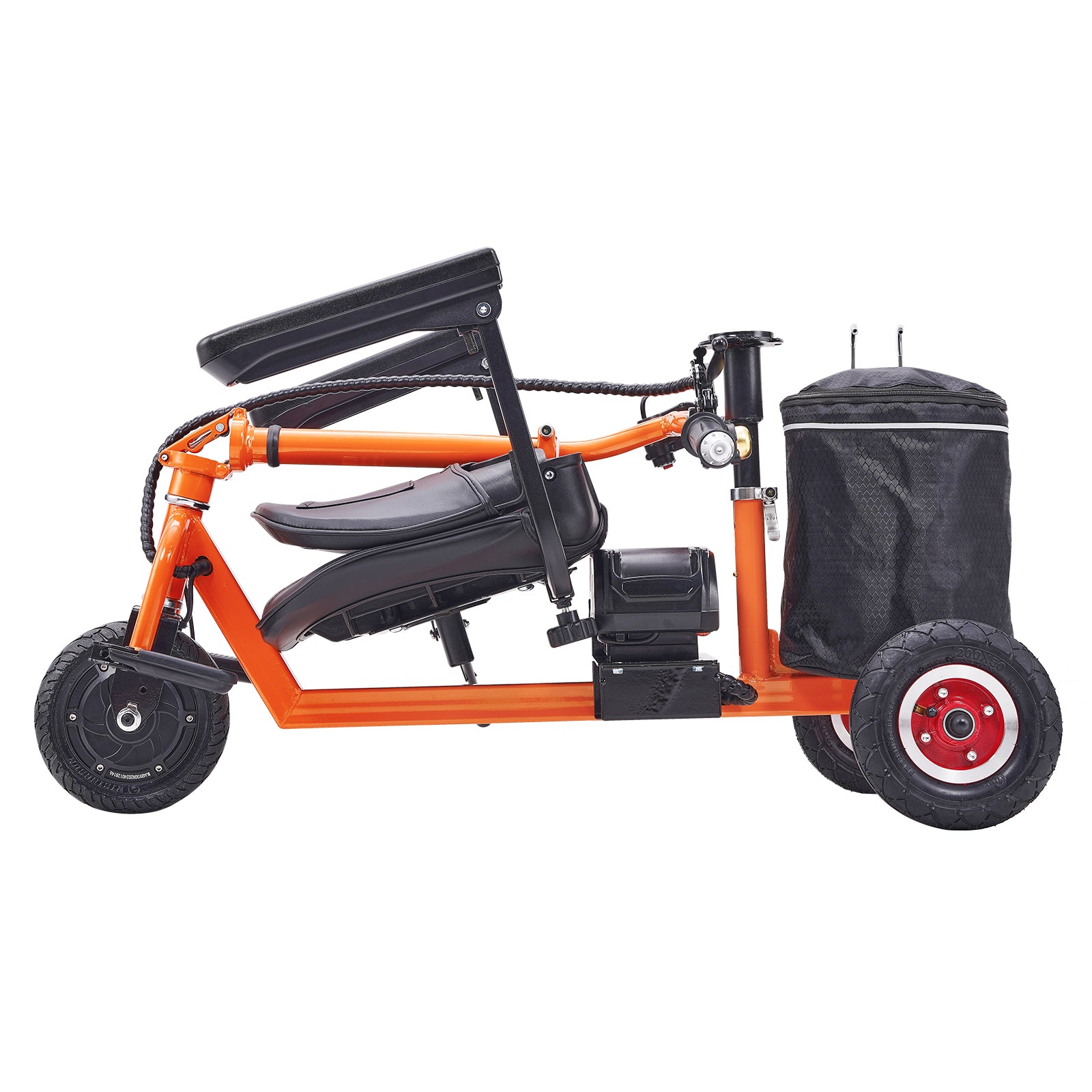 Foldable 3 Wheel Mobility Scooter for Seniors, Portable Electric Powered Mobility Scooter with 12 Mile Long Range, All Terrain Travel Wheelchair with 48V Lithium-ion Battery, Max Support 330LBS