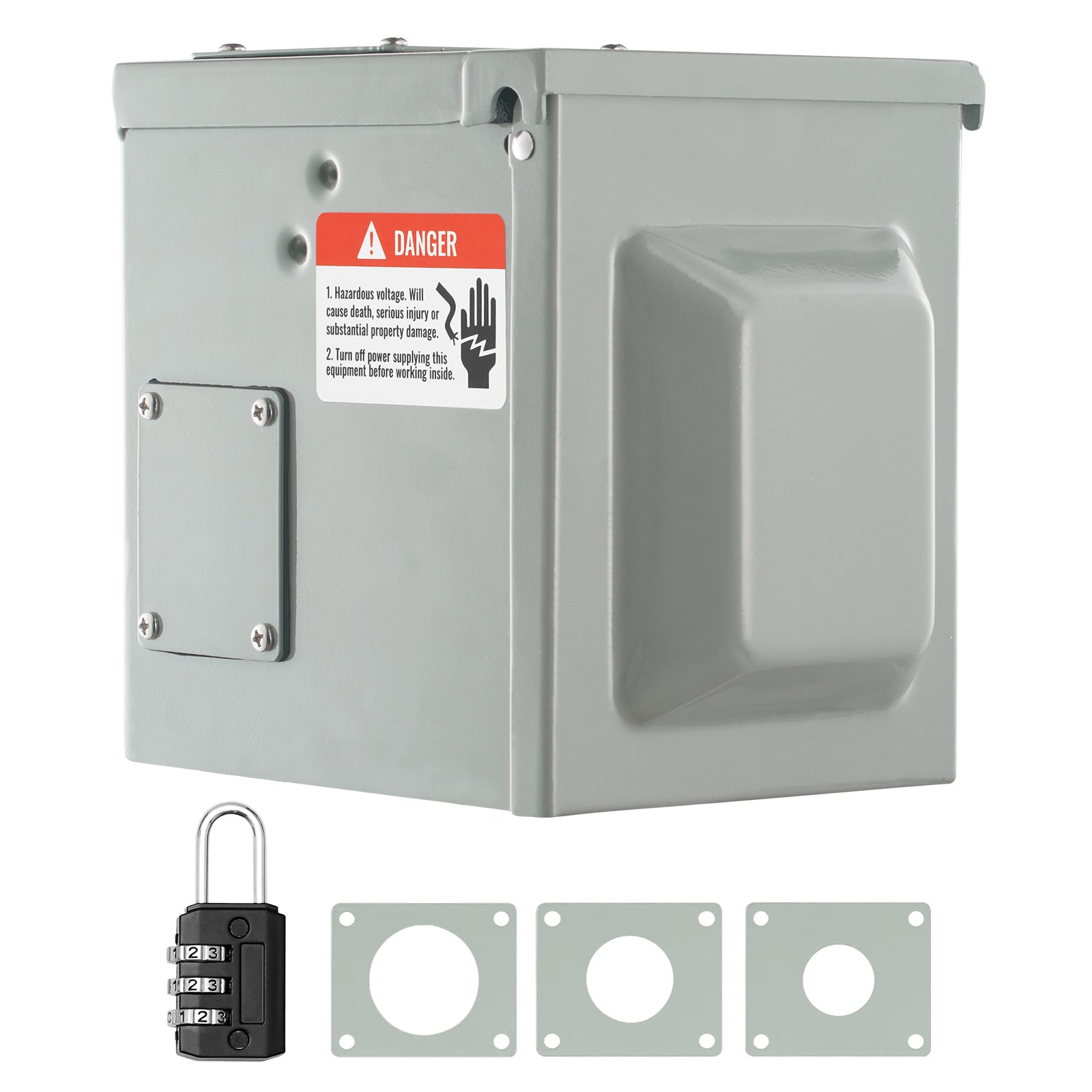 50 Amp RV Power Outlet Box, 125/250 Volt, Enclosed Lockable Outdoor RV Receptacle Box, NEMA 14-50R Weatherproof Electrical Panel, for RV Camper Trailer Motorhome Tested to UL Standards