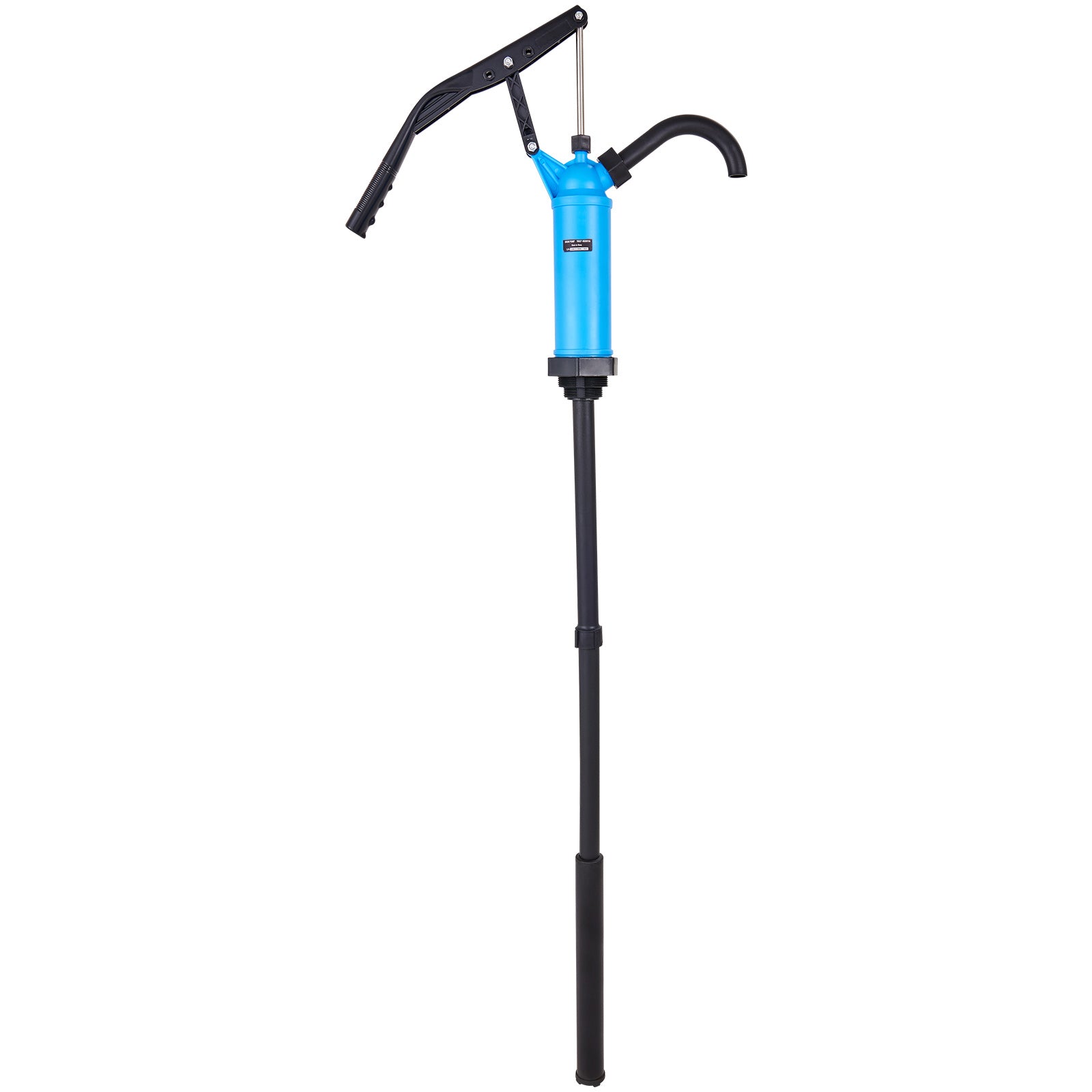 Drum Pump, 9.5 oz. Per Stroke, Lever-Action Barrel Pump, Fits 5-55 Gallon Drums with 3-Section Suction Tube Assembly & Hose, Hand Operated, Designed to Transfer Water, Alcohol, Corrosive Liquids