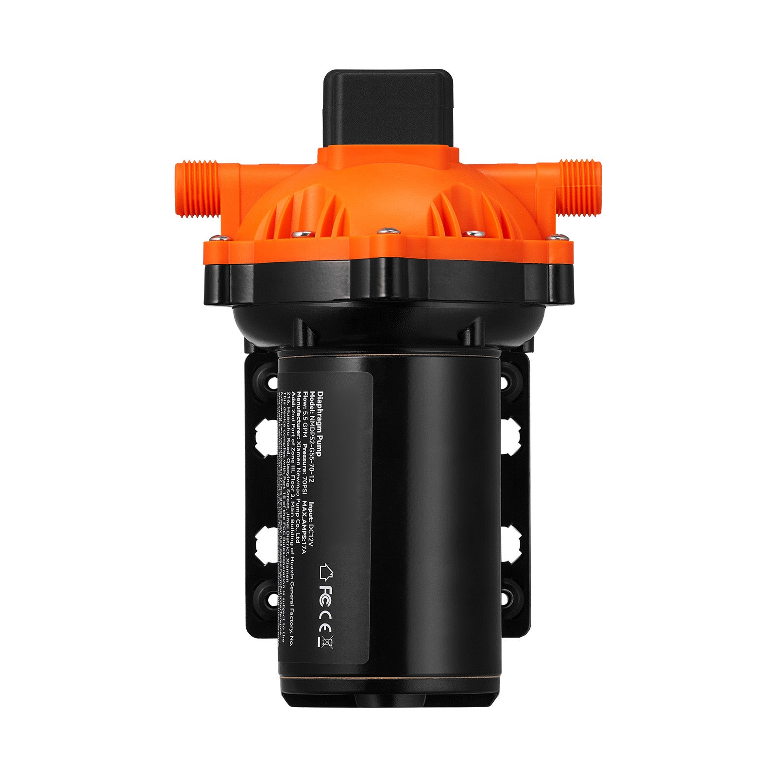 12V Water Pressure Diaphragm Pump Self-Priming Pump 70 PSI 5.5 GPM Boat RV