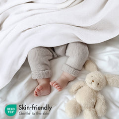 1-Piece King Rayon from Bamboo Cotton Blanket, White