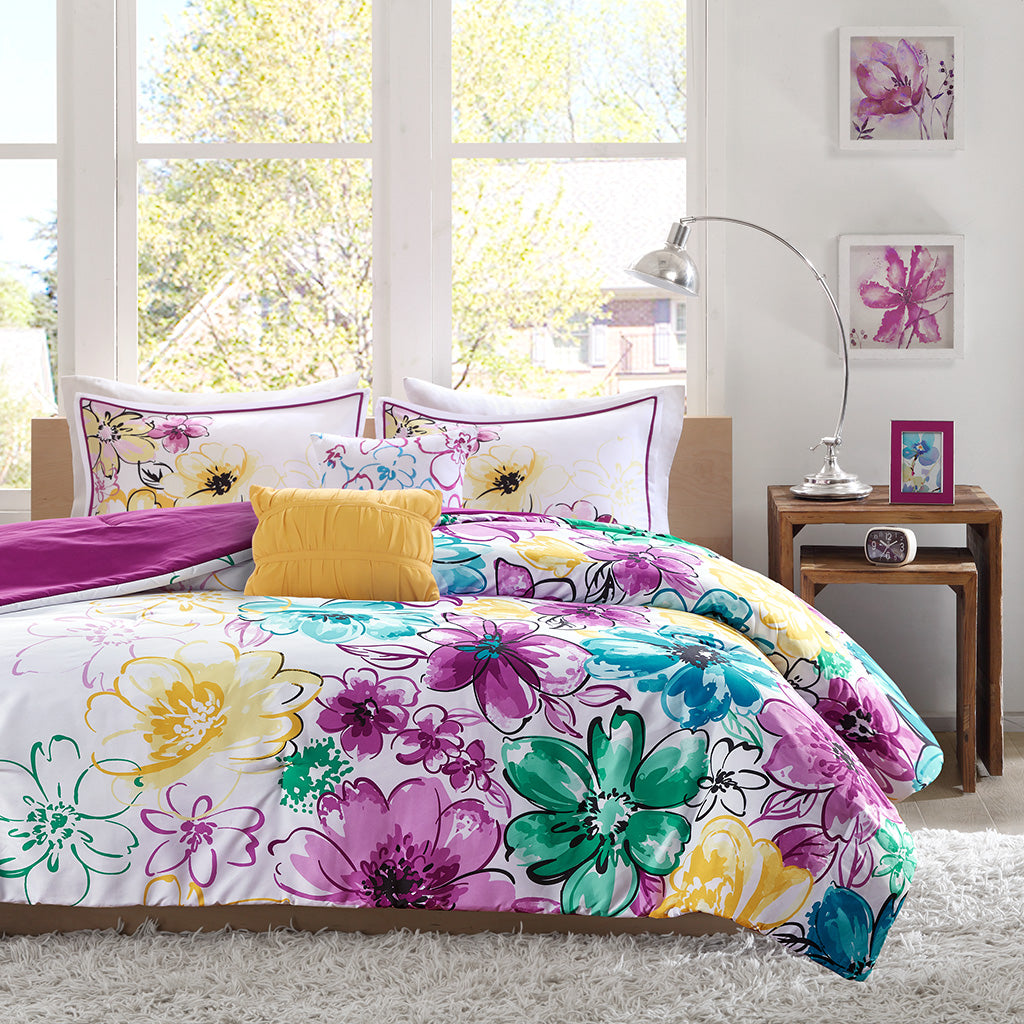 King/Cal King Floral Comforter Set