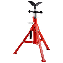 V Head Pipe Stand 1/8"-12" Capacity, Adjustable Height 24"-42", Pipe Jack Stands 2500 lb. Load Capacity, Portable Folding Pipe Stands, Carbon Steel Body More Durable