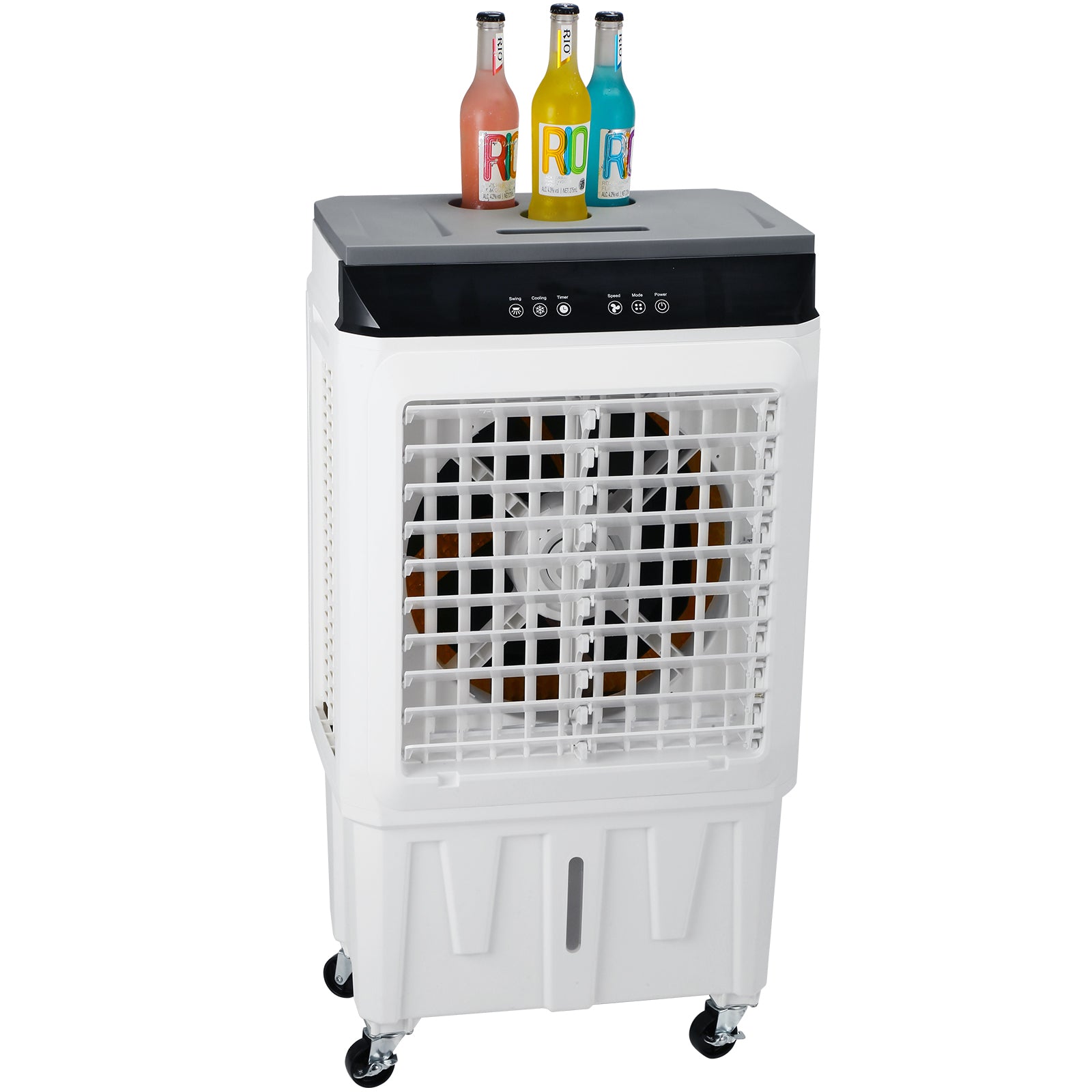Evaporative Air Cooler, 2100 CFM, 135° Oscillating Swamp Cooler with Adjustable 3 Speeds and 12 H Timer, 7 Gal Portable Air Cooler for 750 Sq.ft, Indoor/Outdoor Use