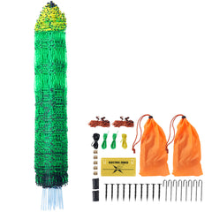 Electric Fence Netting, 42" H x 164' L, PE Net Fencing with Posts & Double-Spiked Stakes, Utility Portable Mesh for Goats, Sheep, Lambs, Deer, Hogs, Dogs, Used in Backyards, Farms, and Ranches